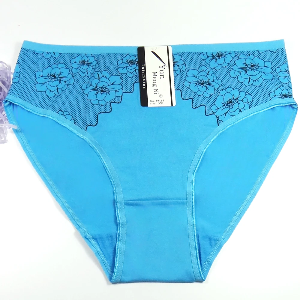 Women\'s panties Large size lady mum pants pure color cotton women\'s Big yards 2XL/3XL/4XL 6 pcs/lot