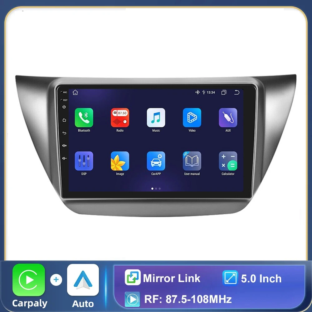 

4G + 64G Android 14.0 беспроводной Carplay Android авто радио для Mitsubishi Lancer 9 CS 2000 2001 -2010 GPS DSP мультимедийный плеер