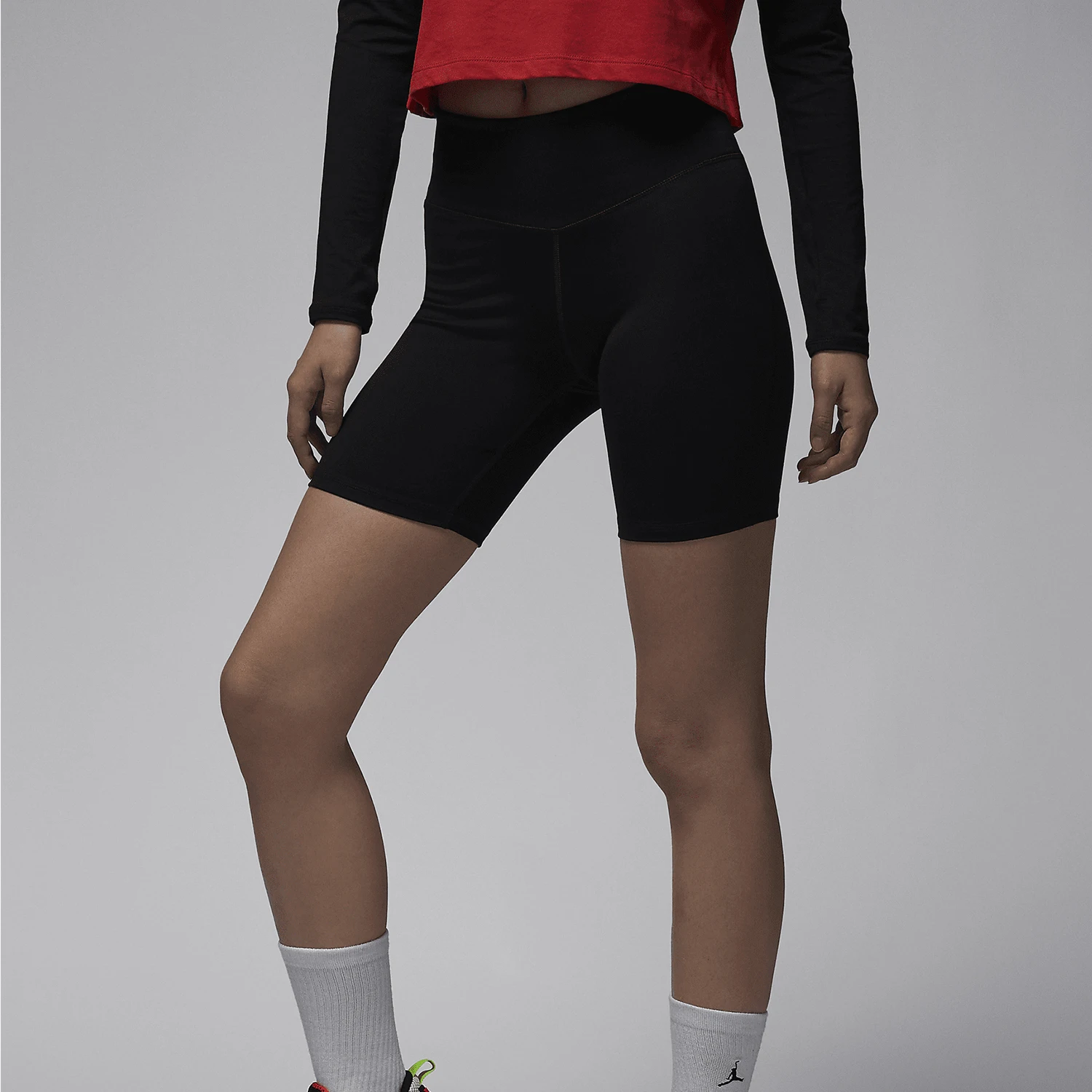 

Официальные женские спортивные шорты Nike 2024, новая коллекция, обтягивающие спортивные шорты с высокой талией FN7326-010