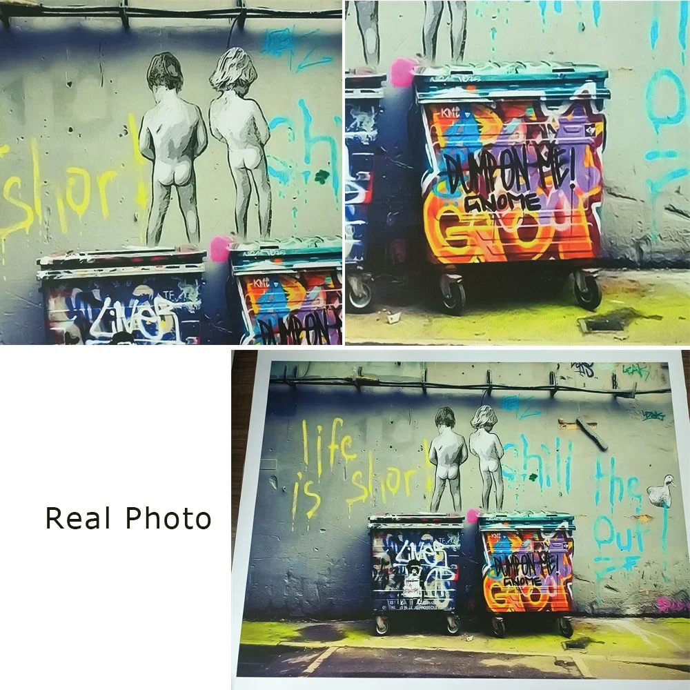 فتاة مع كرة حمراء جرافيتي صورة عالية الدقة اللوحة ، بانكسي ، الانطباع على قماش ، فن الرسم ، الجداول ، جدار مقاوم للماء ، ديكور غرفة حديث