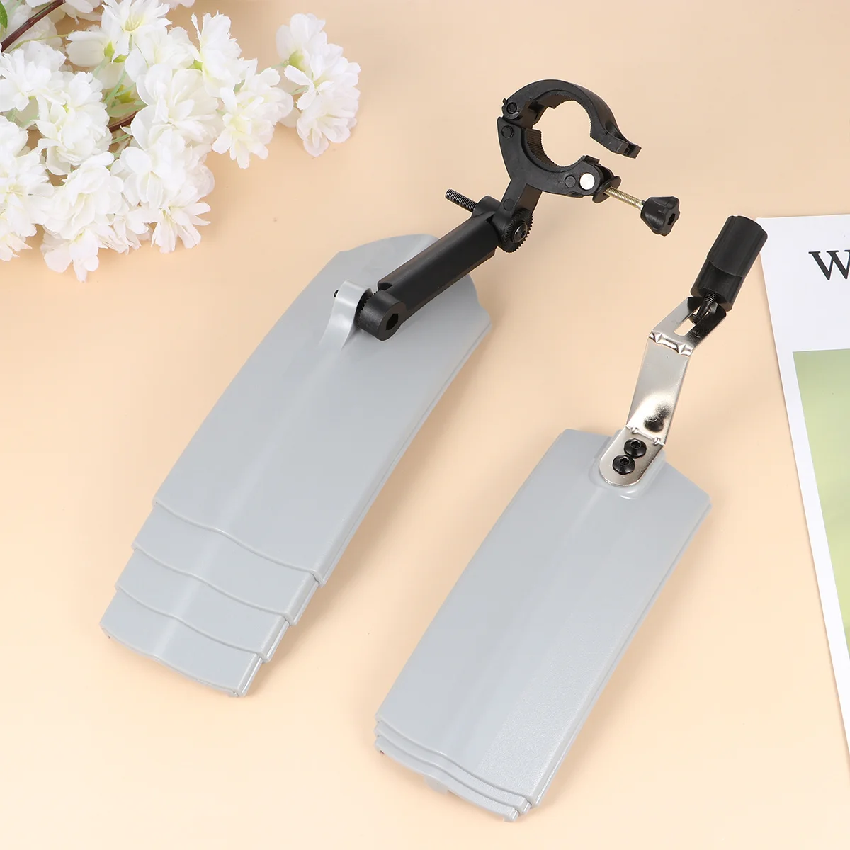 

1 Set Adjustable Mud Guard For Bicycle Telescopic Road Bike Water Resistant Durable Front Rear Fit Fork Hole Over 17Mm