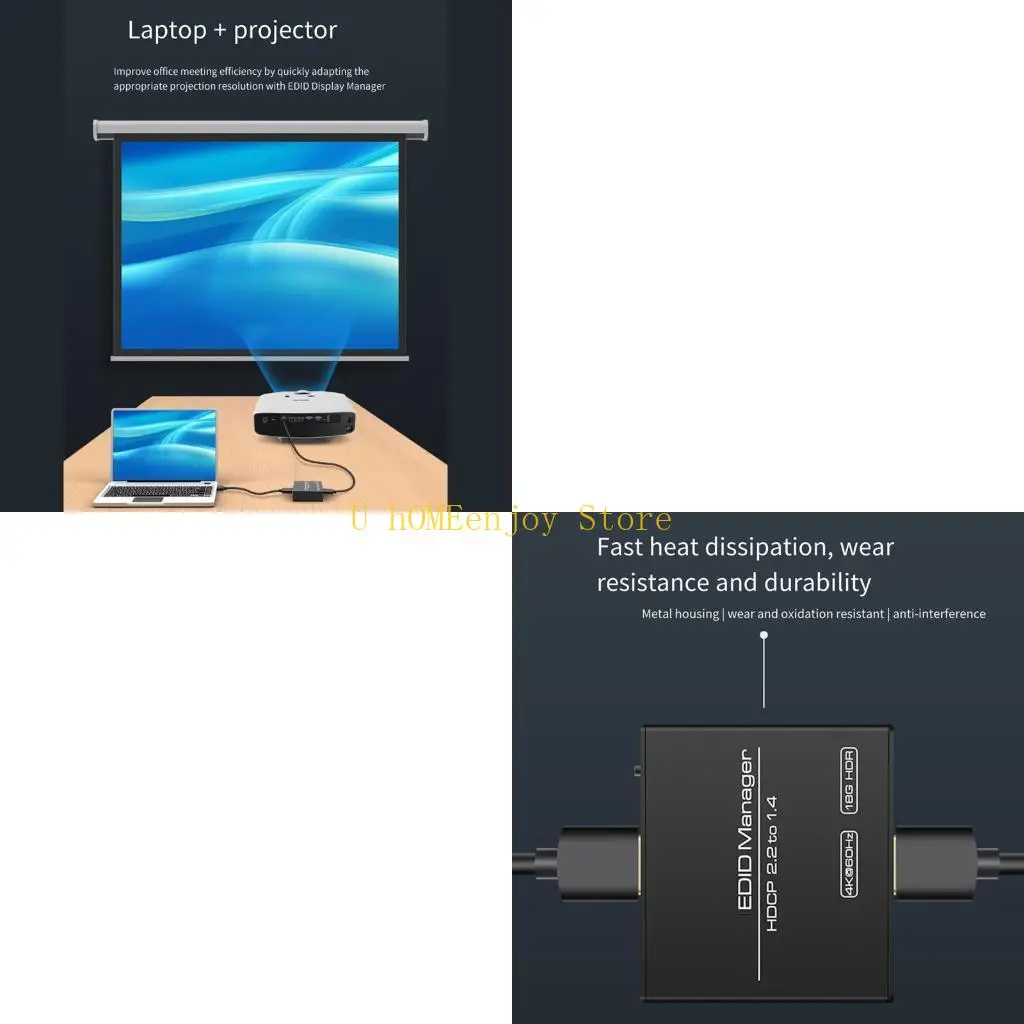 

B0KF HDTV-совместимый 2.0 EDID Resolution Manager 4K 60 Гц Emoulator Easy Installs
