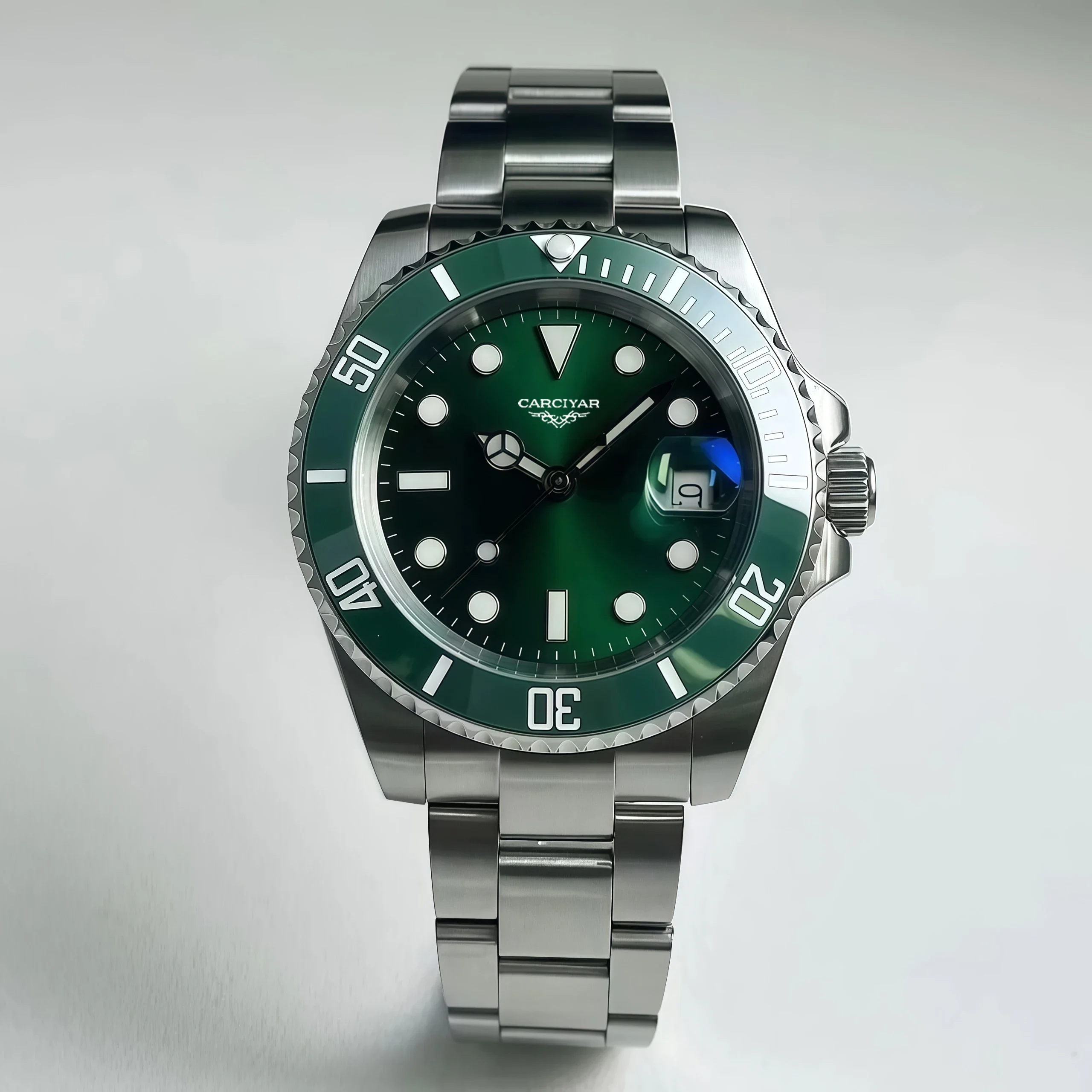 40MM Men's Automatic Mechanical Sports Watch, 904L, Full-Featured, World Time, Stainless Steel