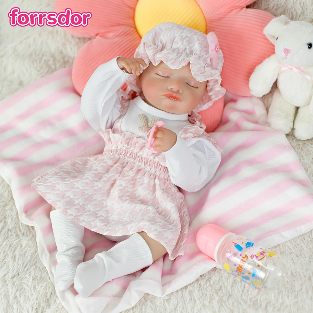 

18-дюймовые куклы Rosalie Reborn Rosalie Sleeping Girl, мягкий силиконовый виниловый корпус ручной работы, 3D кожа, видимые вены, рождественские подарки