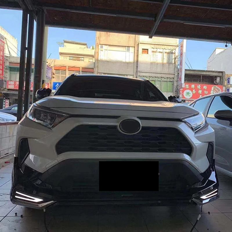 

Front and Rear bumpers BODY KIT For Toyota Rav4 2019 2020 for New rav4 with day light DRL Side skirt with painting