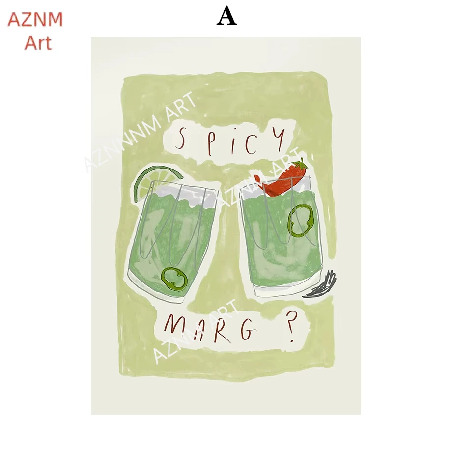 Cocktail Poster Coffee Poster Food And Drink Poster Kitchen Art Wall Art Canvas Painting Nordic Poster Home Living Room Decor
