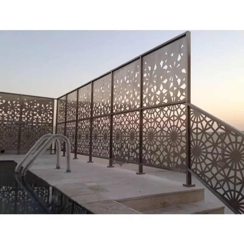 Modern Outdoor Aluminum Fence Durable Waterproof Galvanized Powder Coated Privacy Fence Panel for Home&Garden&Industrial
