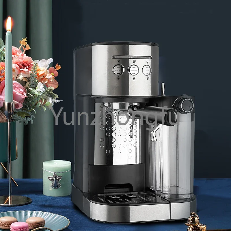 New arrival customized household espresso coffee maker machine with automatic milk tank cleaning and milk frother