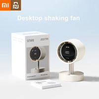 Xiaomi Youpin Desktop Fan Air Filtration Shake Head Portable Digital Display High Wind Fan Mute Circulating Cooling Fan Gift New