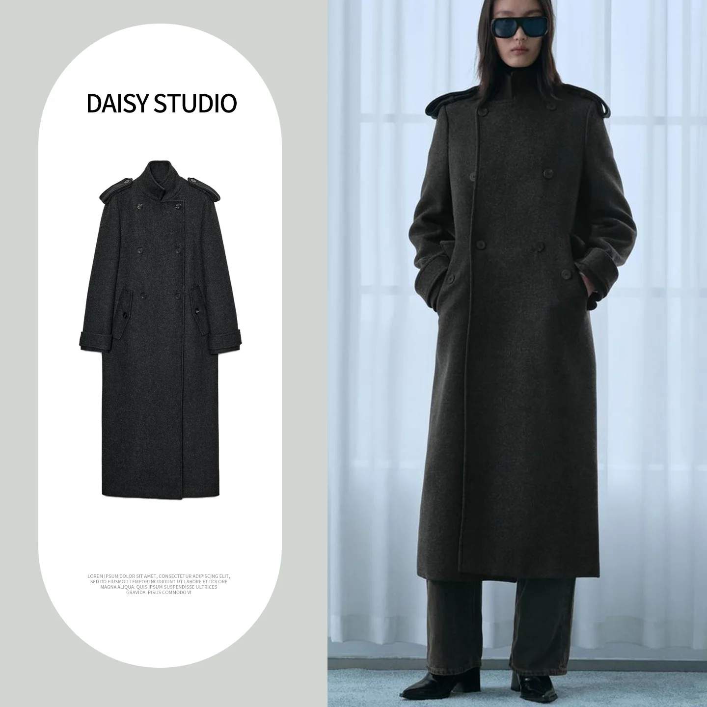 

Новое зимнее повседневное пальто с высоким воротником, длинными рукавами, двубортное, средней длины, женское, 100% полиэстер, тонкое, стандартного кроя