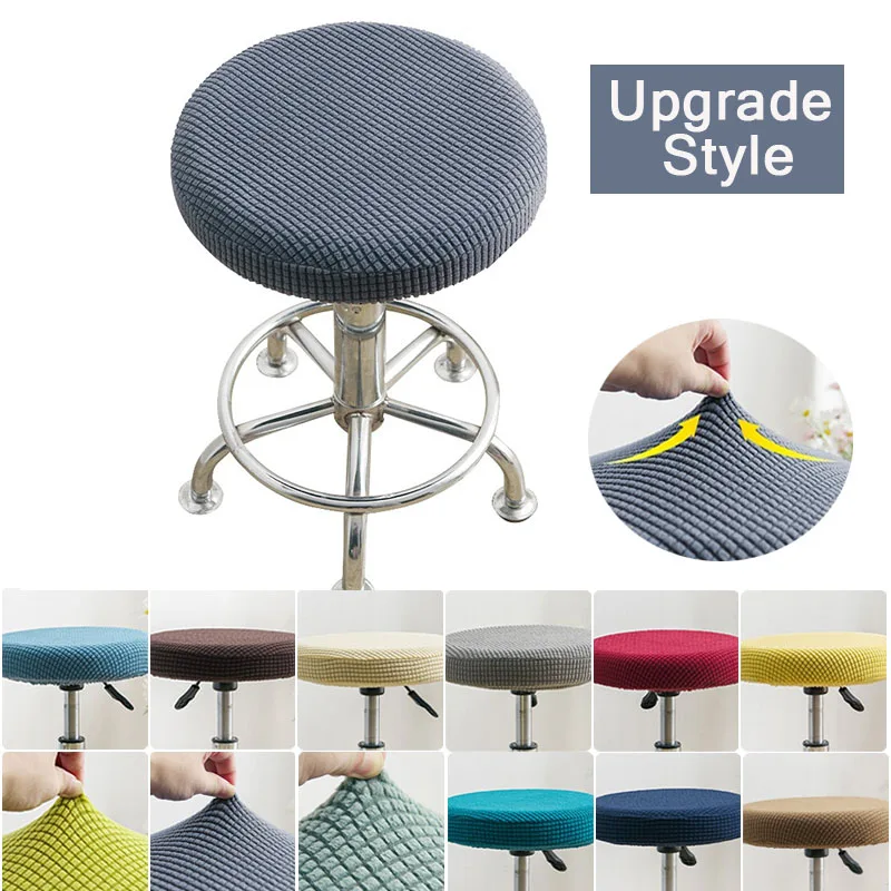 

Elastic Fabric Removable Bar Counter Round Stool Cover,Rotatable Chair Cover Beauty and Hairdressing Stool Cover /cadeira De Bar