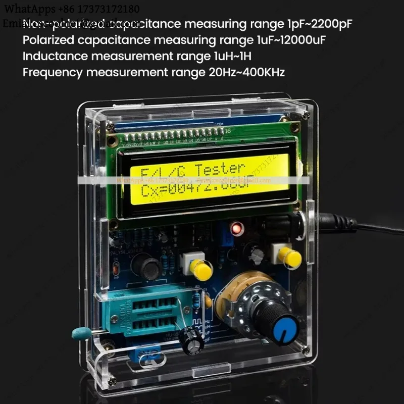 High Precision LCR Meter DC 5V Transistor Tester DIY Electronic Components Kit With Case For Soldering Practice Tool