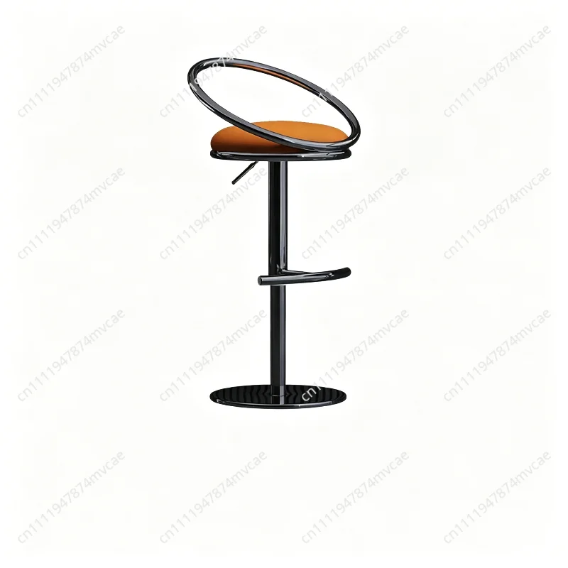 1pcs Bar Chair Designer Style Modern Simple Rotating Lifting Stainless Steel Bar Chair Bar Stool Household Island Chair