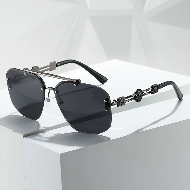 

Ретро модные солнцезащитные очки-пилоты для мужчин и женщин, солнцезащитные очки с двойным лучом, уличные винтажные солнцезащитные очки для вождения, мужские очки с градиентом UV400