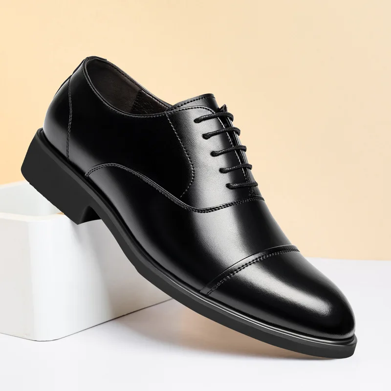 

New Men 37-46 Men's Business Formal Leather Shoes Man British Casual Wedding Suit Shoes
