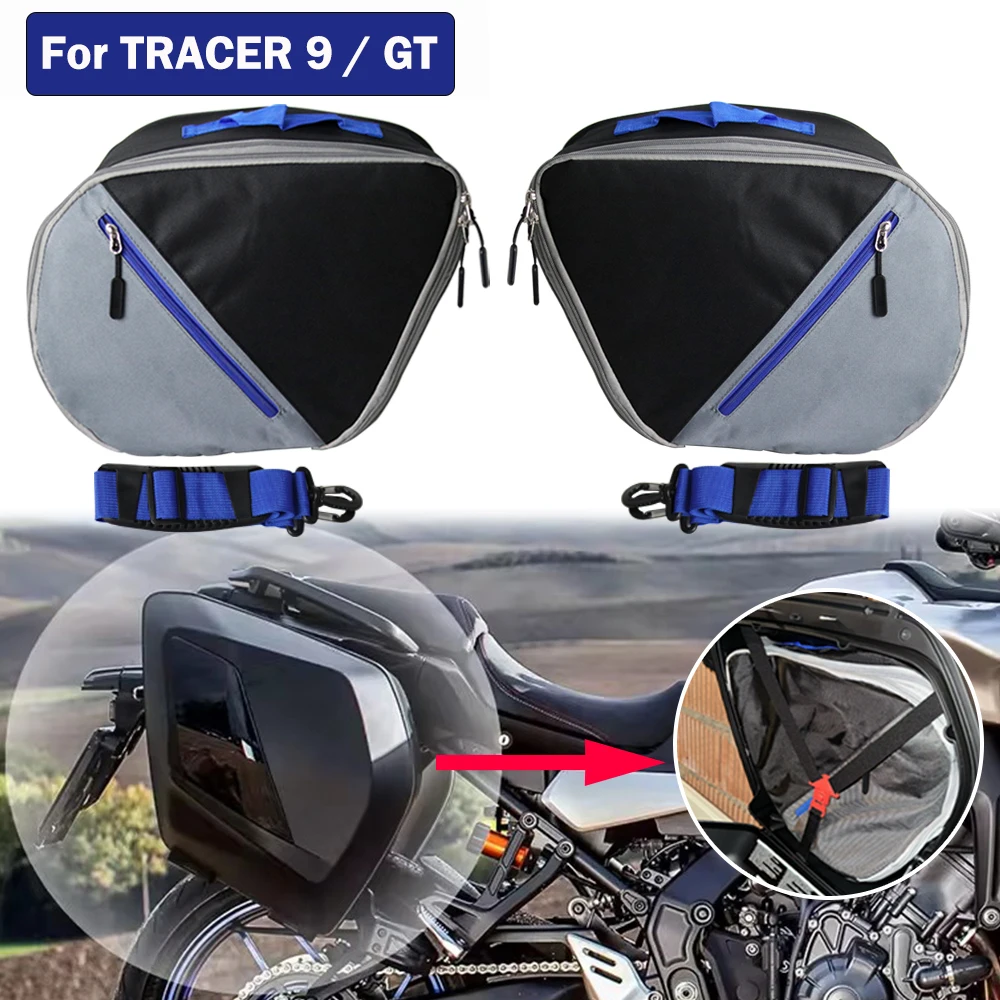 Für Yamaha Tracer 9 GT TRACER 9GT Motorrad-Gepäcktaschen, schwarze, erweiterbare Innentaschen für Tracer9 GT, Tracer900, Werkzeugtasche – Detail 1