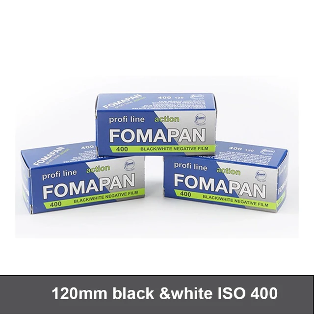 3Rolls Original 120mm FOMAPAN 100 Black& White Negative Film ISO 100 200 400