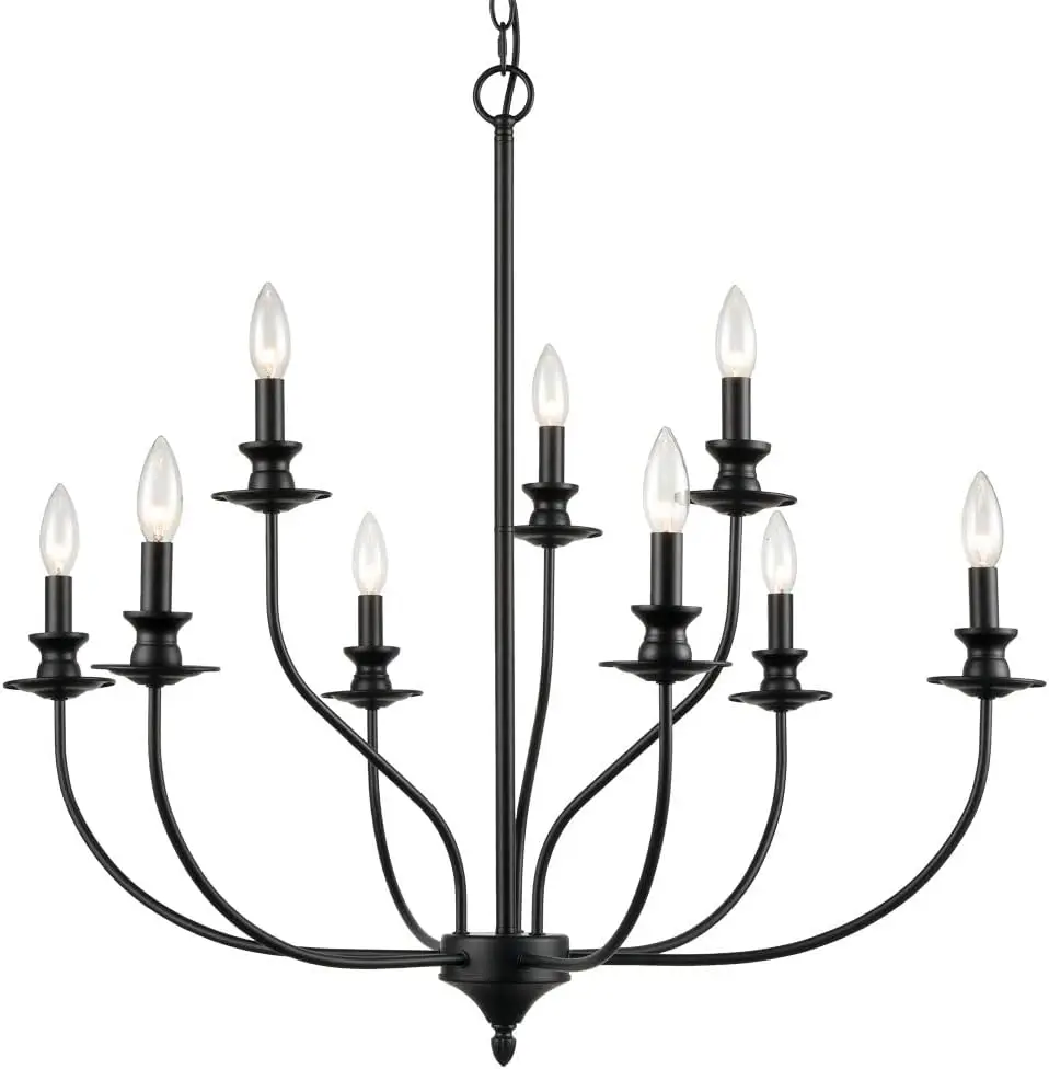 

Modern Dining Room Chandeliers Metal Farmhouse Candle Style Black Chandelier pendant lights