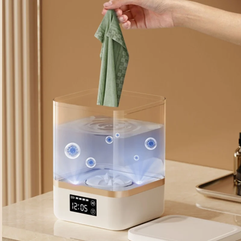 

Портативная перезаряжаемая беспроводная стиральная машина для нижнего белья 45 л с цифровым дисплеем, автоматическим таймером и водонепроницаемостью