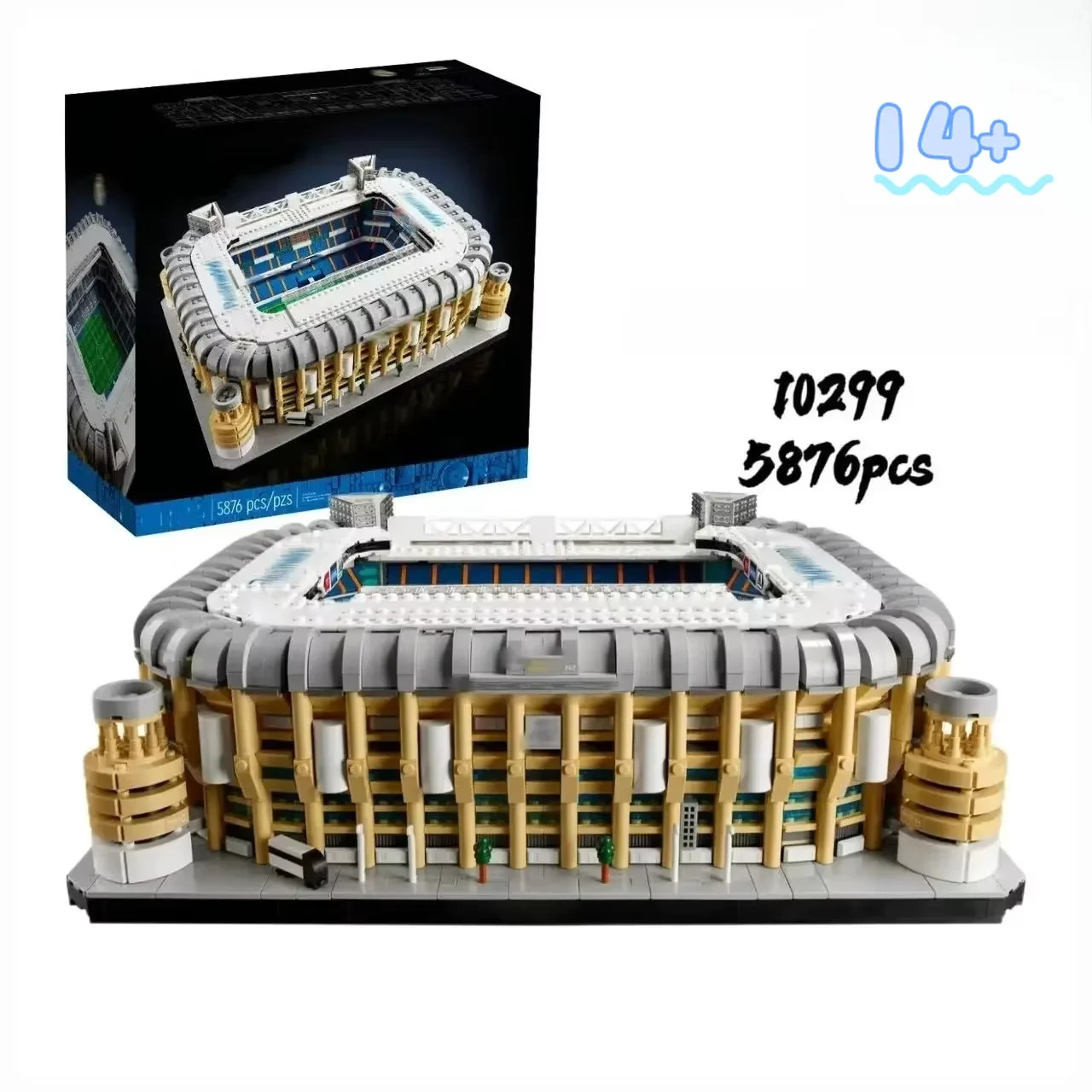 

5876 деталей: Известный стадион Сантьяго Бернабеу (MOC-10299) — Модульная модель-конструктор из кирпичиков, игрушка для сборки, подарки на день рождения