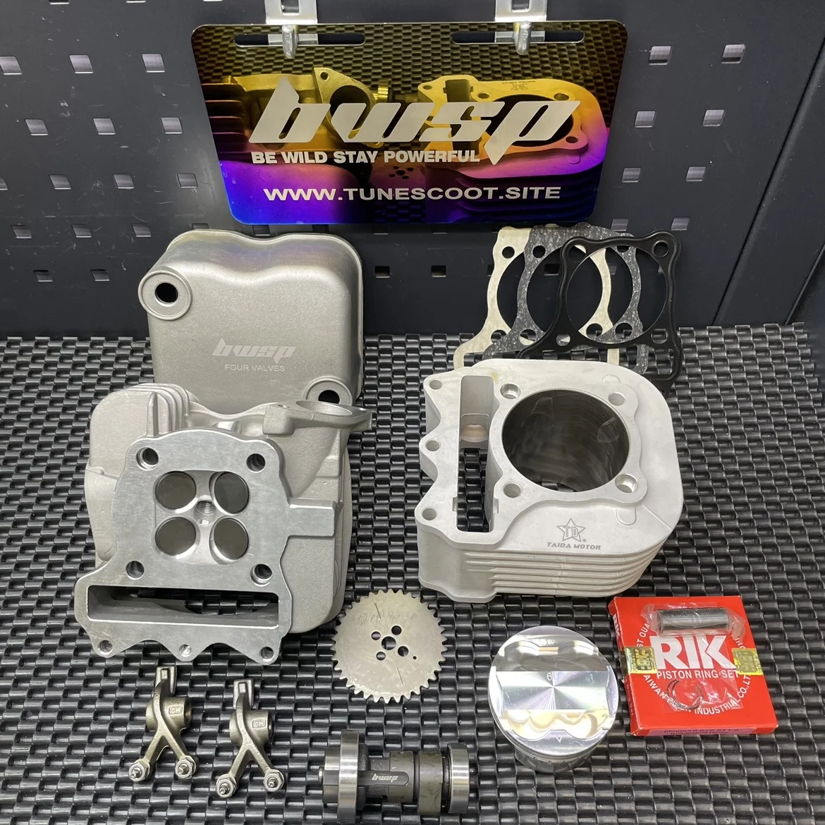 Address V125 Big Bore Kit 192cc With Four Valves Cylinder Head And Ceramic Cylinder With Forged 66mm Piston