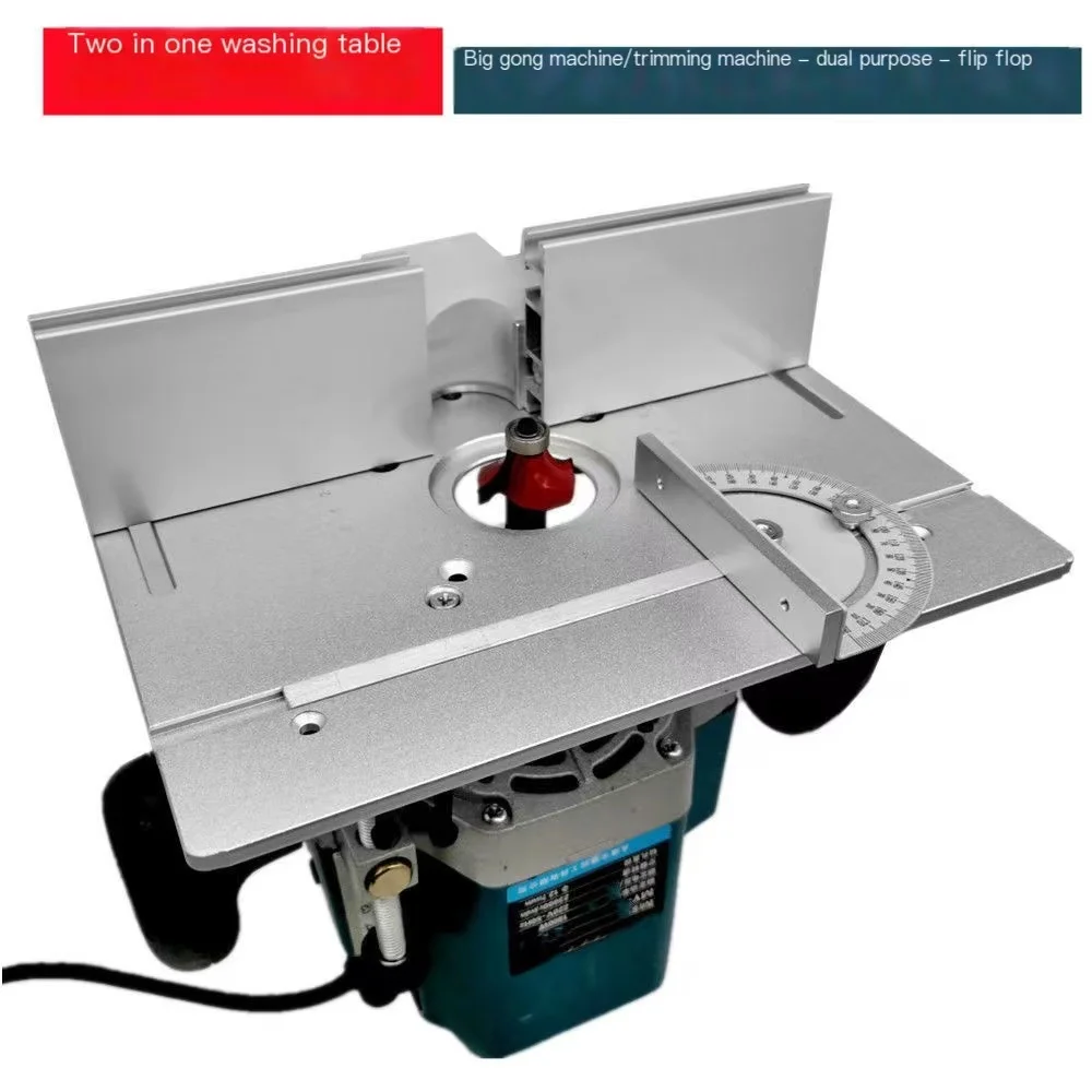 

Вставная пластина для фрезерного стола, для стола для деревообработки, с направляющими для сверления углов, алюминиевый профиль, скользящие кронштейны для забора
