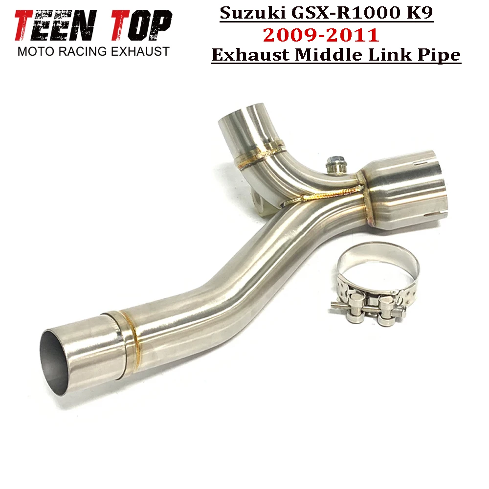 61mm For SUZUKI GSX-R 1000 K9 2009-2011 Mid Connect Tube Motorcycle Escape Moto Exhaust Middle Link Pipe Adapter Connector