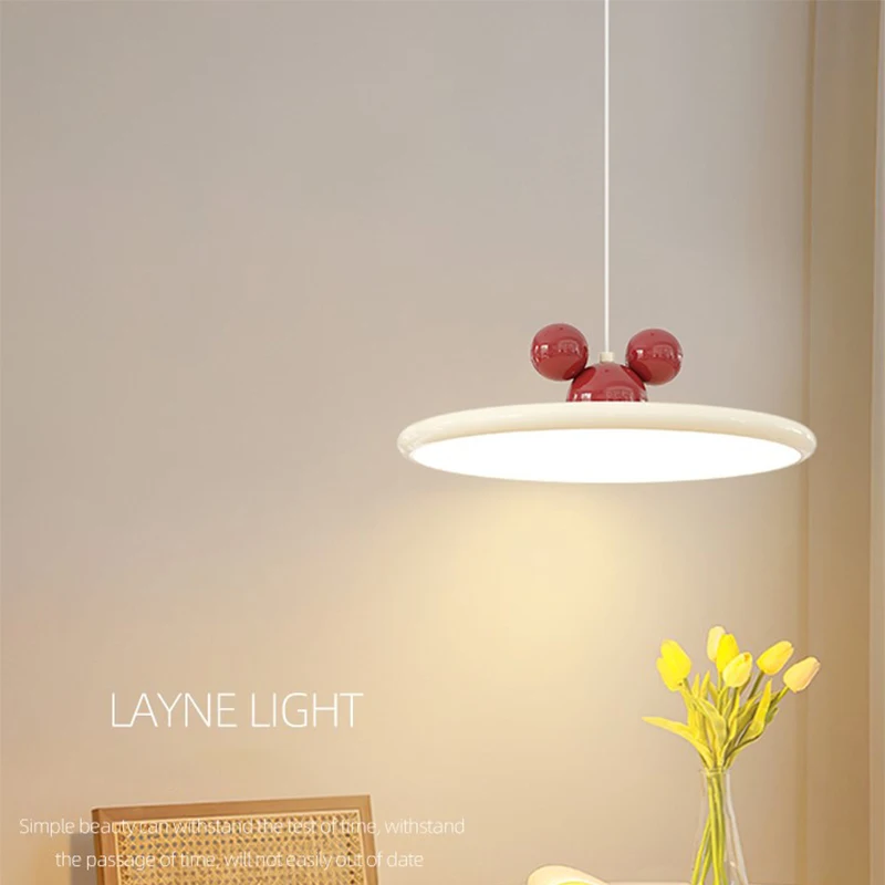 TureFlying-Lustre LED rétro médiéval français, lampe à suspension minimaliste, salle à manger et table de bar, crème de restaurant