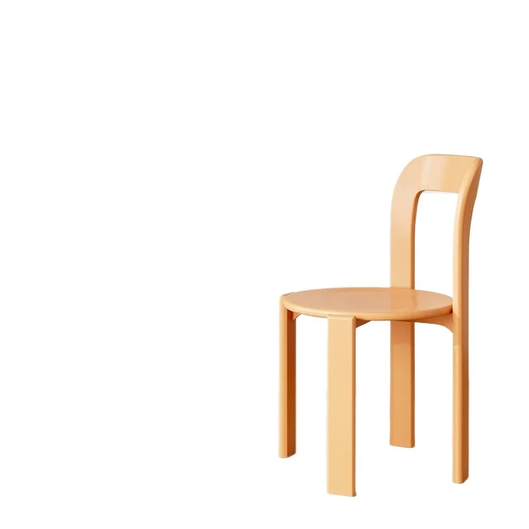Nordic Thickened Plastic Creative Household Back Chair Simple Stackable Restaurant Dining  Leisure Dining Table Chair
