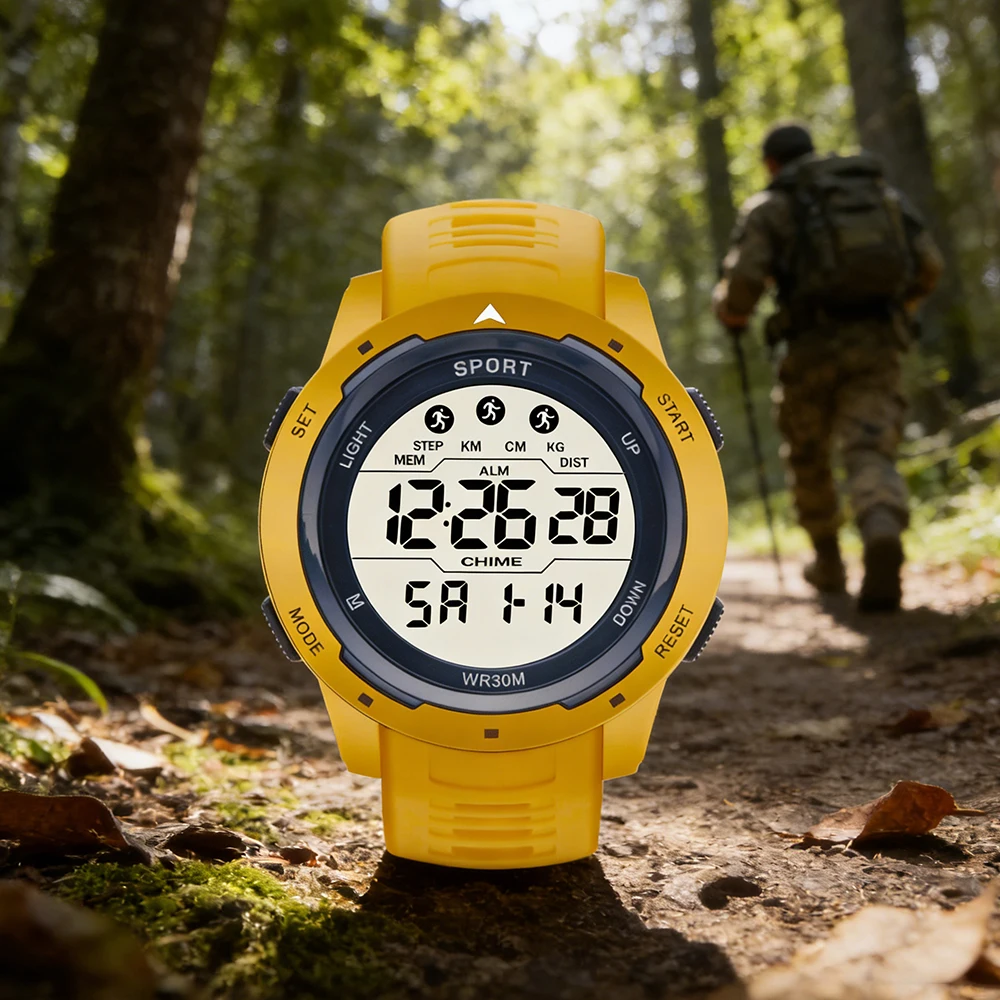 

Спортивные цифровые часы для мужчин, детей и мальчиков, многофункциональные часы, светящийся хронограф, защищенные от пота спортивные часы, электронные наручные часы