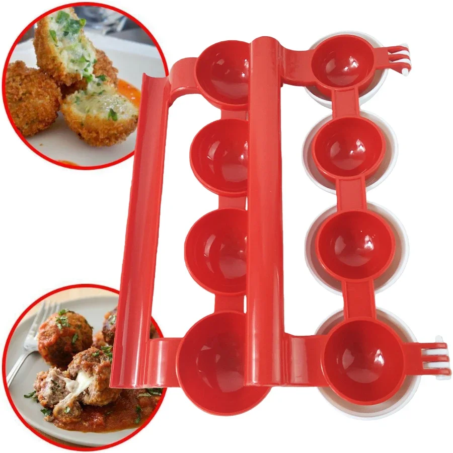 DIY Meatball & Fish Ball Maker, Homemade Stuffed Meatballs Kitchen Tool, Easy to Use Kitchen Cooking Gadget