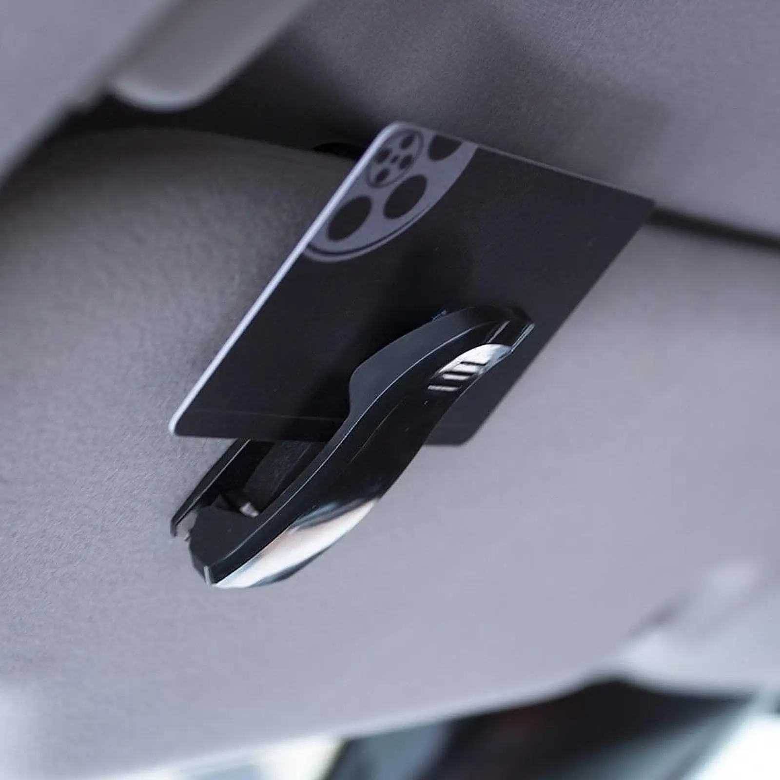 

Vehicle Sun Visor Sunglasses Holder ABS Plastic Glasses Clip Organizer for Card Ticket Secure Storage Clamp