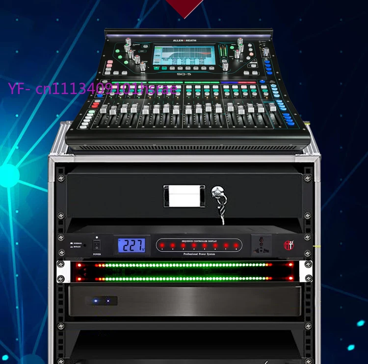 19 Inch Rack Mount 128 LED Audio Level Indicator USB Music Spectrum VU Meter Stereo Sound Volume Rhythm Display