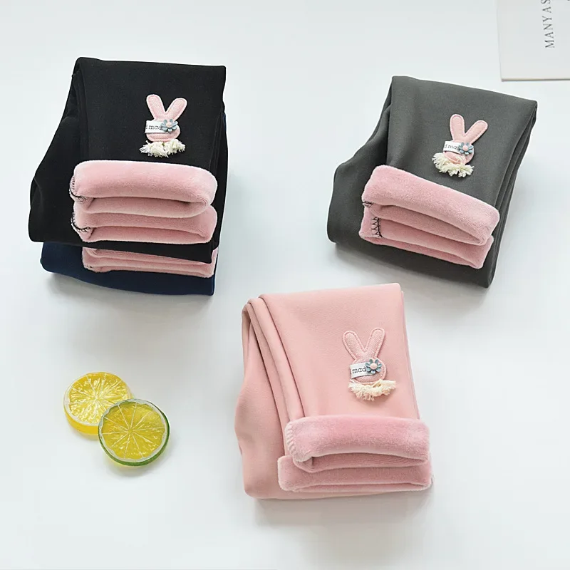 أطفال الكرتون الأرنب طماق - الخريف الشتاء الكشمير نمط طفلة السراويل، الفتيات السراويل المريحة طفلة طماق #4