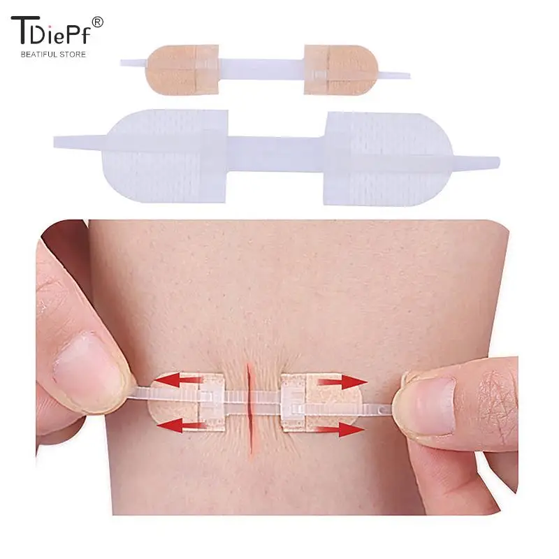 1/2/3pcs/set Band-Aid Zipper Tie Wound Closure Patch Hemostatic Patch Wound Fast Suture Zipper Band-Aid Outdoor Portable