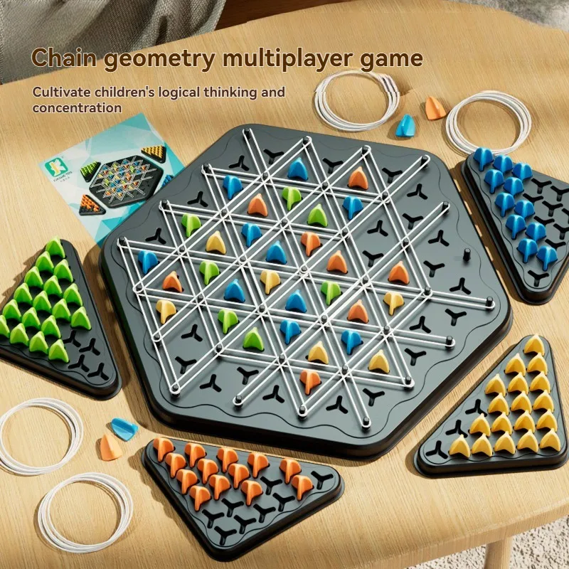 Triangle Chess Desktop Game Parent Child Interactive Adults Fun Family Game Board Strategy Table Game Party New Year Gifts