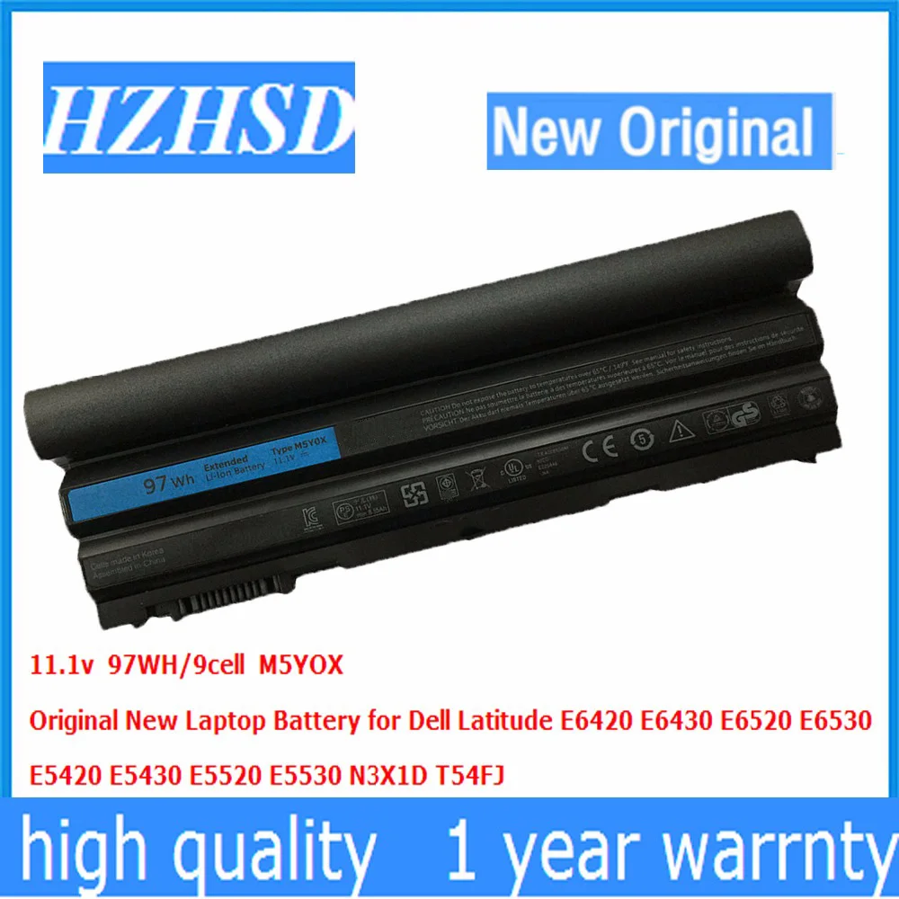 

11.1v 97WH/9cells M5Y0X New Origina M5YOX Laptop Battery for Dell E6420 E6430 E6520 E6530 E5420 E5430 E5520 E5530 N3X1D T54FJ