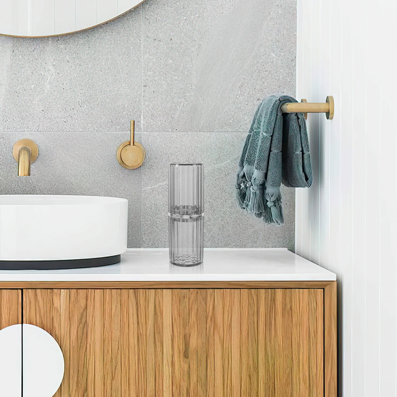 Toothbrush Travel Case Portable Organizer Container for Toothpaste Brush Bathroom Essentials Stylish Design Detachable