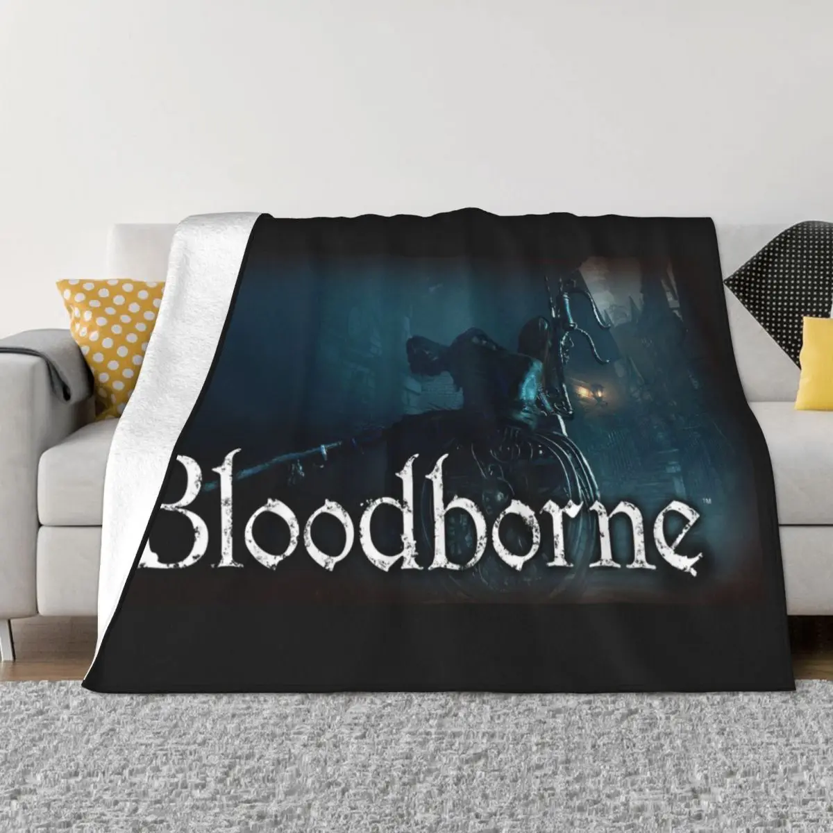 Bloodborne Knitted Blanket Lady Maria Game Flannel Throw Blankets Home Couch Printed Soft Warm Bedspread