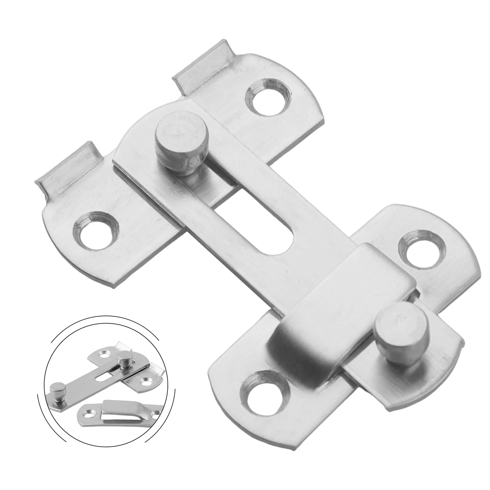 Door Lock Catch Cabinet Door Latch Home Security Privacy Protection Small: 70*50mm Anti-rust Coating Countersunk Hole Design