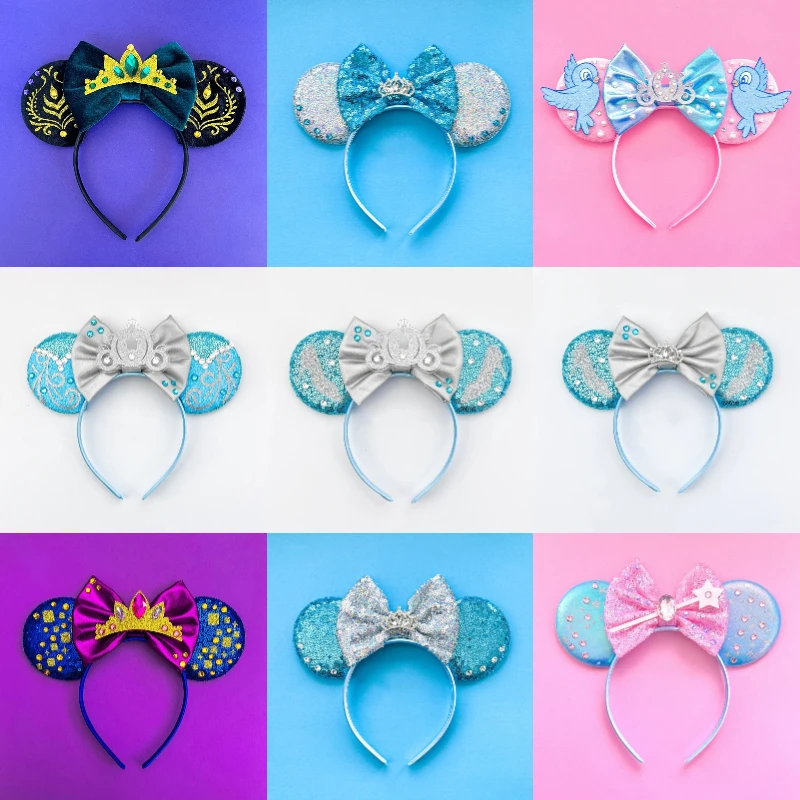 Disney Moana Ears Headbands For Kids Hook Bow Maui Hair Accessories Women Frangipani Flowers Hairband Girl Spiral Conch Headwear