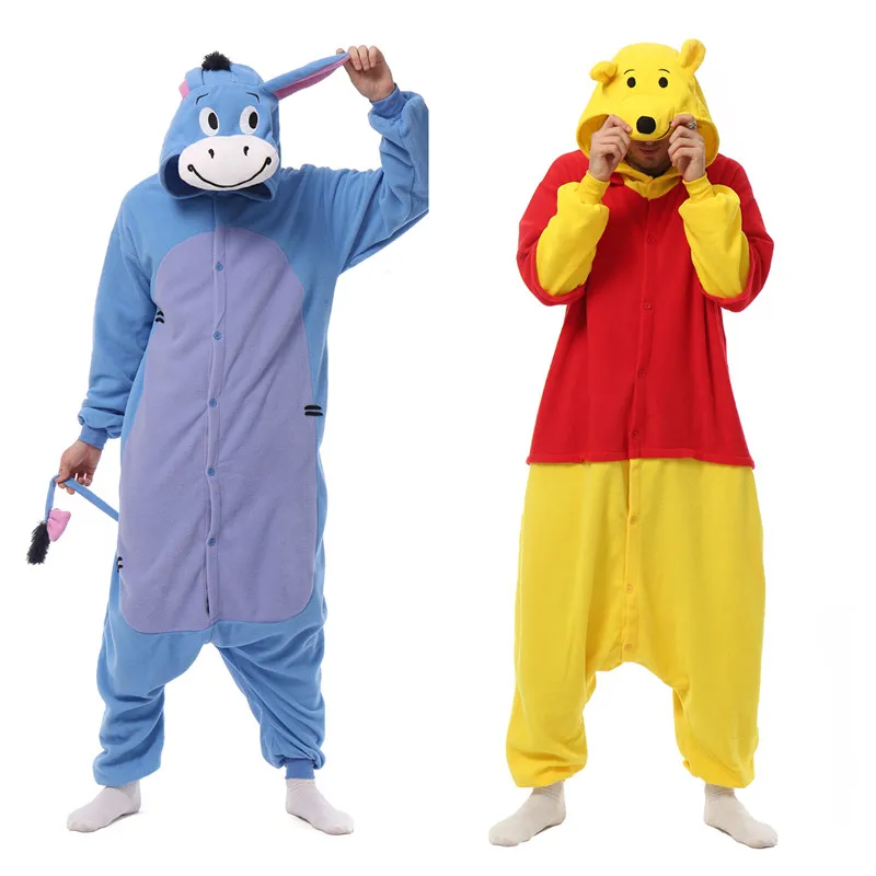 Adult Halloween Onesie Duck Pajamas For Women Men Animal Kigurumi Pyjamas Homewear Cosplay Party Costume XXL 3XL