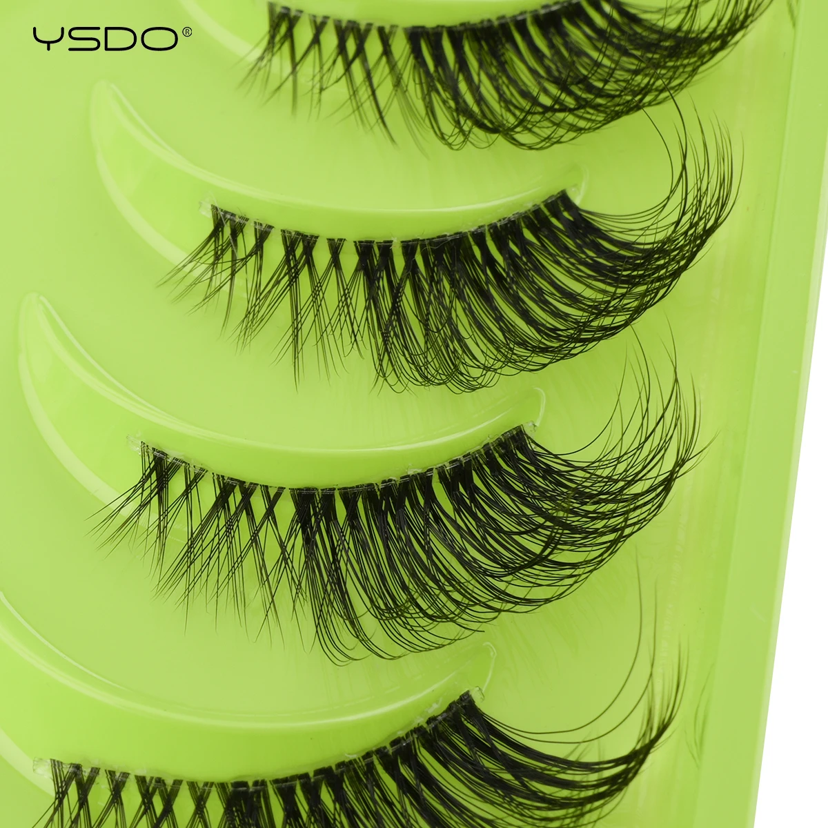 YSDO-Natural Long Cat Eye Cílios, Alado 3D Mink Lashes, Extensão dos Cílios Falso, Maquiagem Wispy, 3 Pares, 6 Pares, 10 Pares