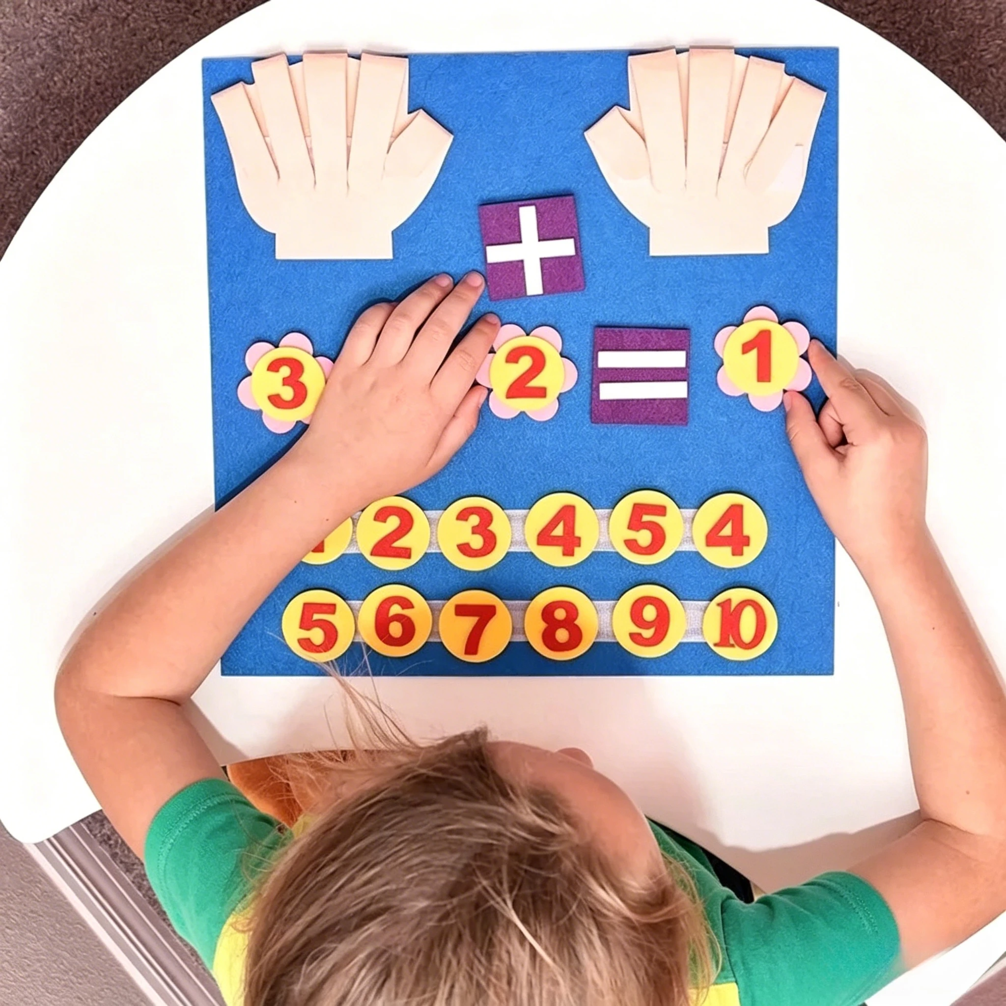 Felt Finger Numbers Math Toy Montessori Early Educational Learning Game Counting Intelligence Development Toy for Toddlers