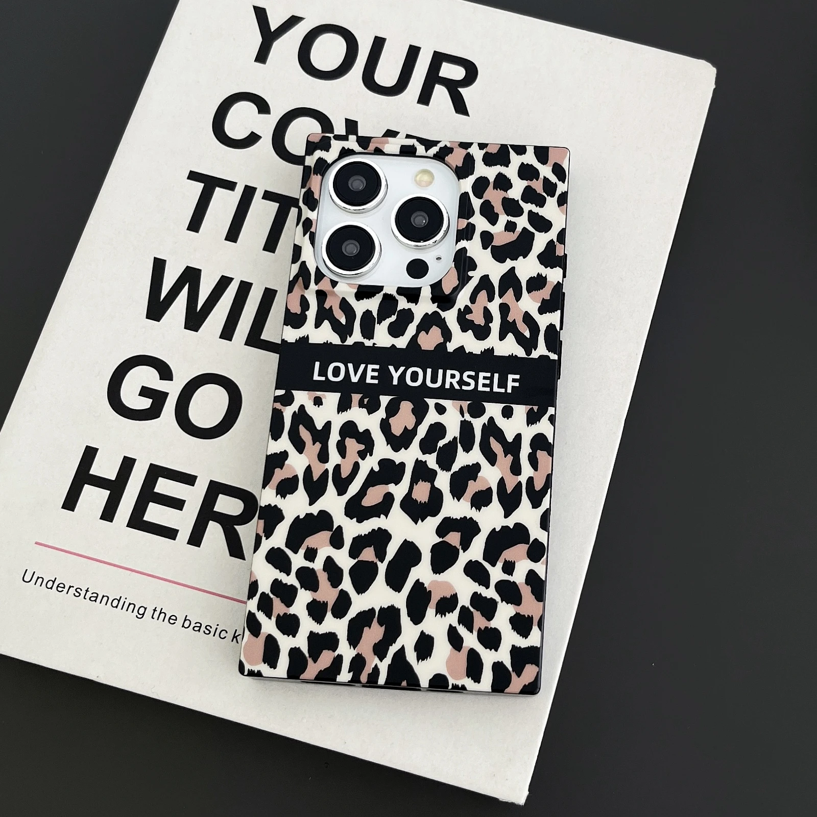 Trendy Soft Silicone for iPhone 15 13 14 Pro Max Cheetah Leopard Protective Shockproof Slim Black Brown Phone Cover Case