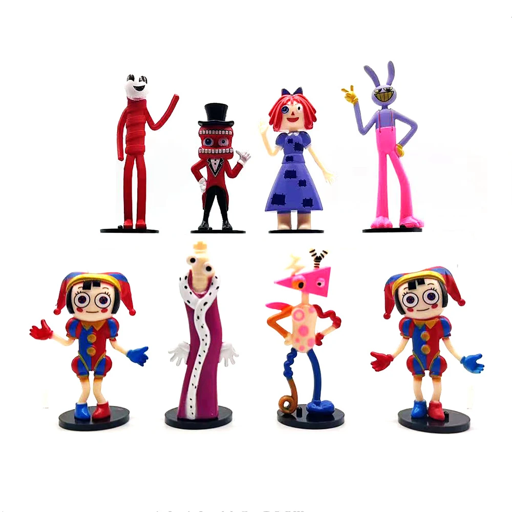 Figuras de acción de Ragatha/Jax/Pomni, figuras de acción de circo Digital increíble, modelo de colección de PVC, muñecas, juguetes, decoraciones para habitaciones, 8 piezas por juego