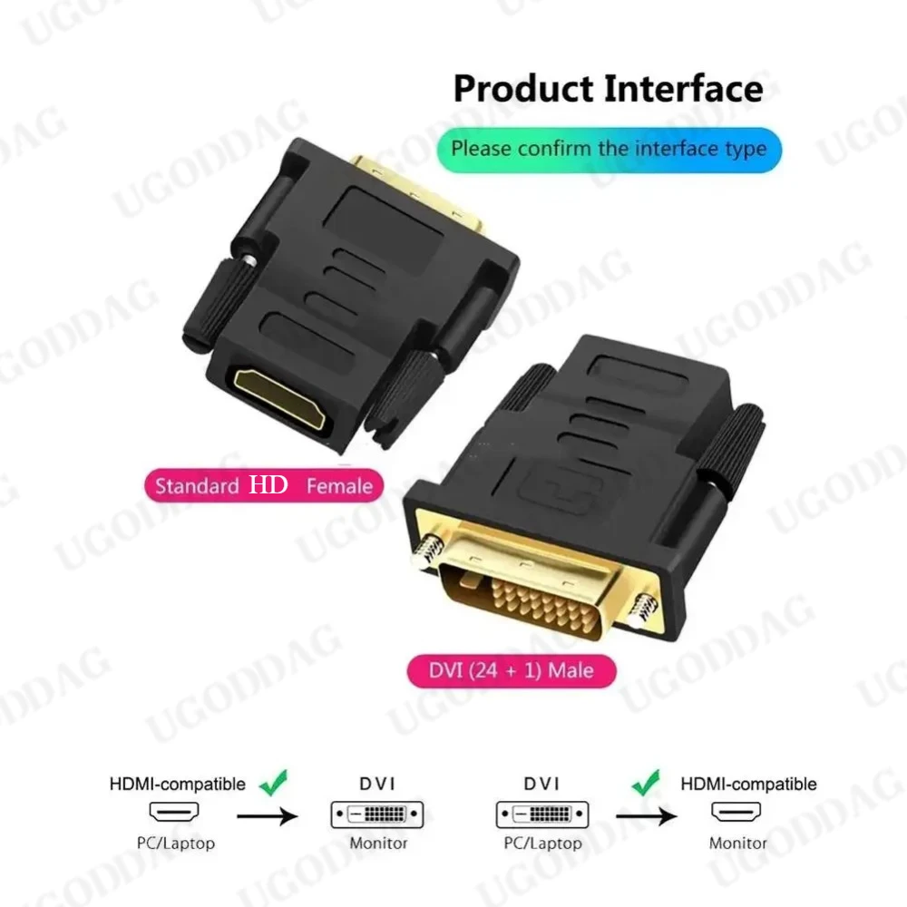 DVI 24+1 To HDMI-compatible Conversion TV Computer Connection Monitor DVI To HD Conversion Converter For PC HDTV Projector