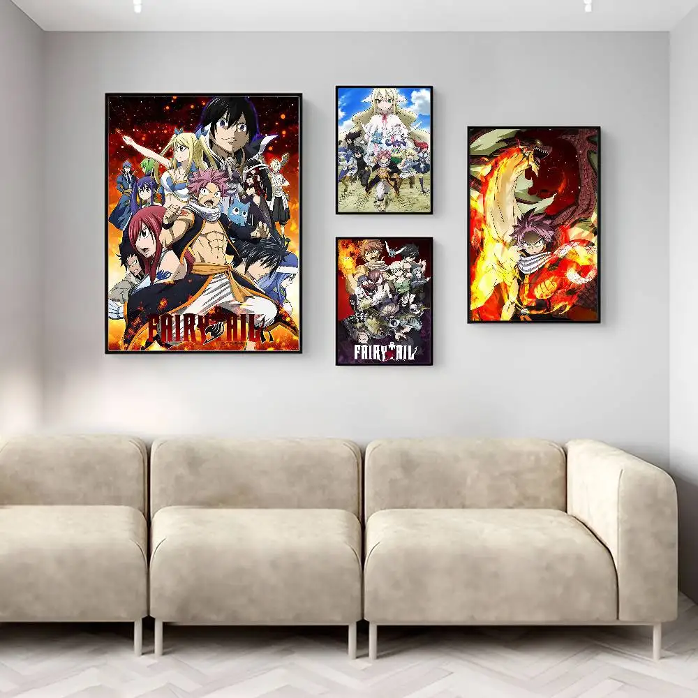 مانغا F-الجنية T-الذيل ورق أبيض ملصق ريترو كرافت ورقة ملصق DIY غرفة بار مقهى خمر اللوحة الزخرفية