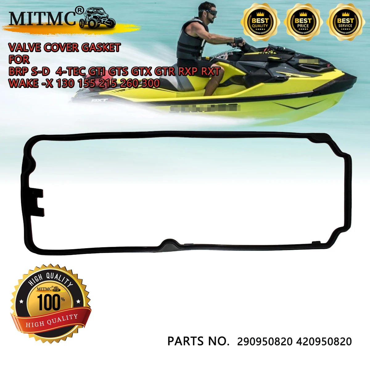 

Прокладка крышки клапанов для BRP S-D 4-Tec GTI GTS GTX GTR RXP RXT Wake-X 130 155 215 260 300 290950820 420950820