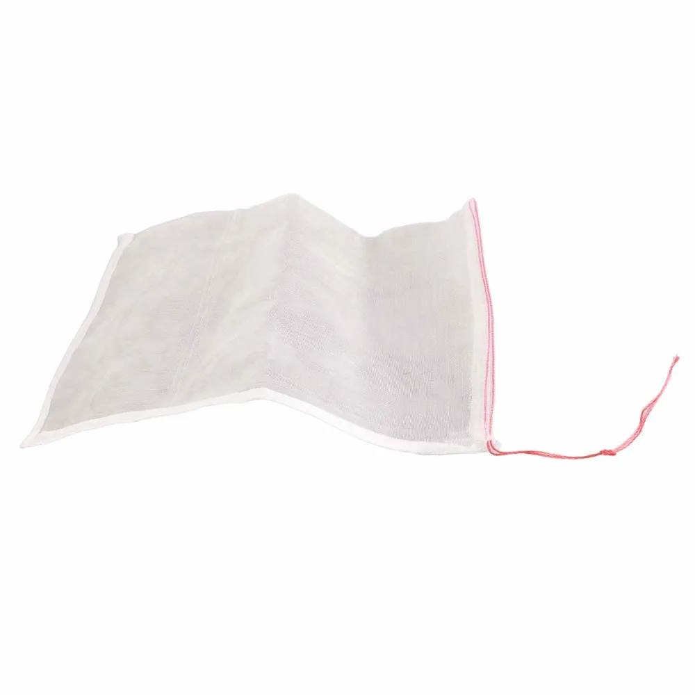50PCS Durable Nylon Fruit Protection Bags White Drawstring Design Garden Netting Bags Reusable Lightweight Fruit Netting Bags